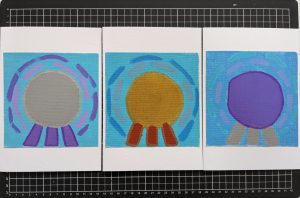 Three A5 greeting cards featuring the Fletcher Jones Silver Ball by artist Siobhan O'Sullivan.